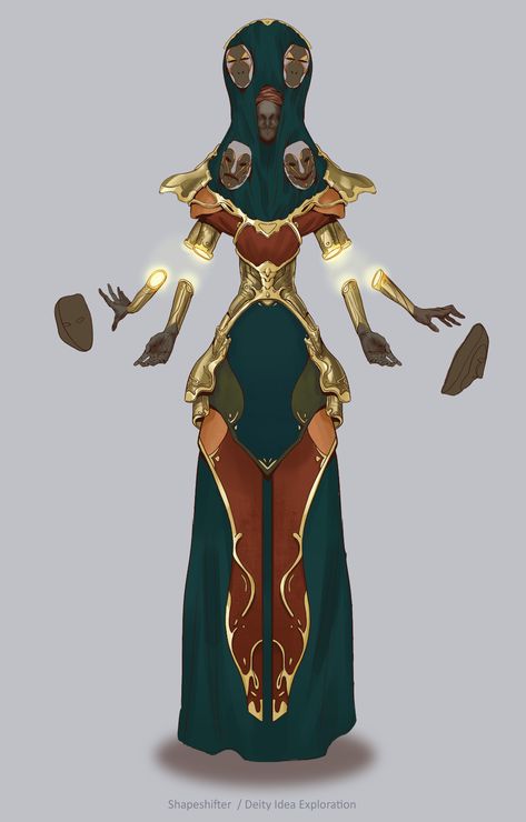 ArtStation - Character Concept: Shapeshifter Ideas Exploration, Teodora Petkova Masked Character, Mage Character, Character Archetypes, Concept Sketches, Middle Eastern Culture, The Faceless, Different Ideas, African Culture, Character Concept