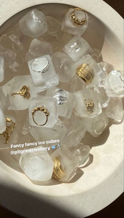 Fancy Ice Cubes, Fancy Ice, Jewellery Photography Inspiration, Jewelry Product Shots, Creative Jewelry Photography, Jewelry Photography Styling, Jewellery Photography, Jewelry Photoshoot, Jewelry Lookbook