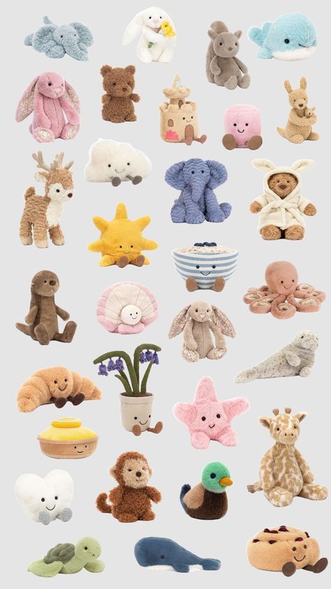 Cute Christmas Ideas, Girly Christmas Gifts, Jelly Cat, Jellycat Stuffed Animals, Birthday Presents For Friends, Cute Squishies, Cute Gifts For Friends, Cute Room Ideas, Cute Christmas Gifts