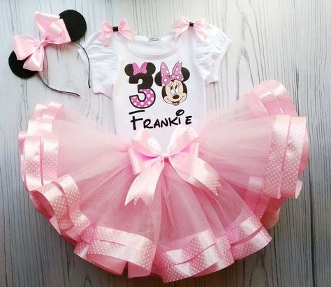 Birthday Outfit Toddler Girl Birthday Dress Tutu Set Cake - Etsy Ukraine Pink Tutu Outfit, Cake Smash Dress, Tulle Outfit, Minnie Mouse Birthday Outfit, Minnie Mouse Outfits, Pink Birthday Party, Birthday Tutu Outfit, Pink Minnie, Birthday Party Outfits