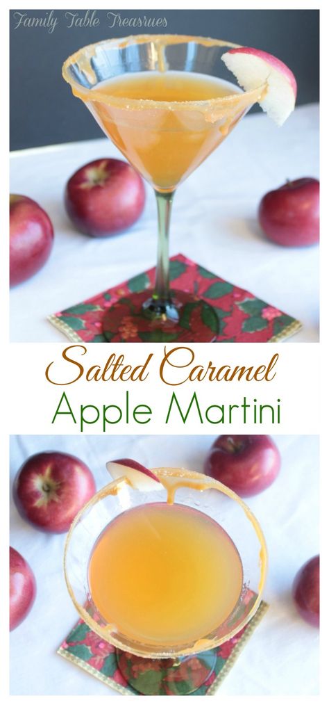 Salted Caramel Apple Martini Caramel Apple Martini, Frozen Drink Recipes, Caramel Vodka, Frozen Cocktail Recipes, Apple Martini, Apple Cider Caramels, Nutrition Drinks, Easy Drink Recipes, Autumn Ideas