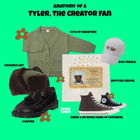 Ushanka Tyler The Creator, Tyler The Creator Shoes, Tyler The Creator Outfits, Russian Hat, Y2k Men, Tyler The Creator, Pop Culture, Converse, Loafers