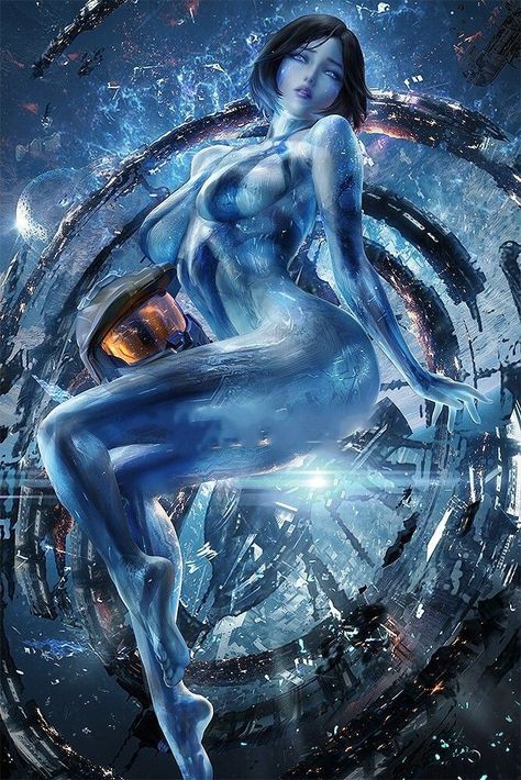 Sakimichan Art, Cortana Halo, Halo Funny, Halo Spartan, Halo Series, Halo Master Chief, Art Cyberpunk, Halo Armor, Halo Game