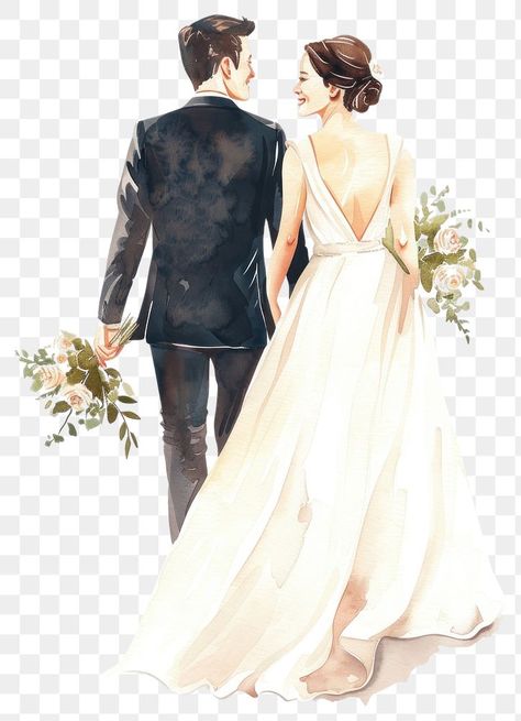 Suit Back View, Bride And Groom Illustration, Wedding Couple Illustration, Hand Holding Flower, Hands Holding Flowers, Couple Hands, Man Suit, Couple Illustration, Wedding Couple