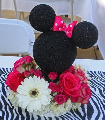 zebra party Mickey Mouse Wedding, Disney Bridal Showers, Minnie Birthday Party, Disney Wedding Theme, Minnie Mouse Theme, Minnie Party, Mickey Party, Minnie Mouse Birthday Party, Minnie Birthday