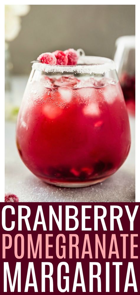 Pomegranate Margarita Recipe, Cranberry Margaritas, Holiday Margaritas, Christmas Beverages, Pomegranate Drinks, Pomegranate Cocktails, Cranberry Pomegranate, Xmas Menu, Margarita Machine