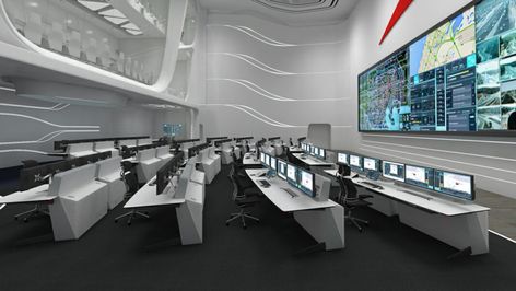 Control Room Design | Custom Designed Command Centers Technology Room Design, Control Room Design, Comand Center, Command Center Design, Monitoring Room, Story Script, Workstations Design, Control Room, Control Center