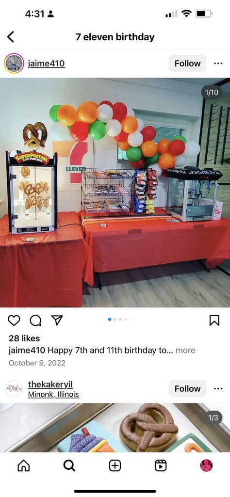 7 Eleven Theme Party, 7/11 Themed Birthday Party, 7 Eleven Party, 711 Birthday Party, 7/11 Party Theme, 7/11 Birthday Party, 7 Eleven Birthday Party, 7/11 Birthday Theme, 7 11 Party