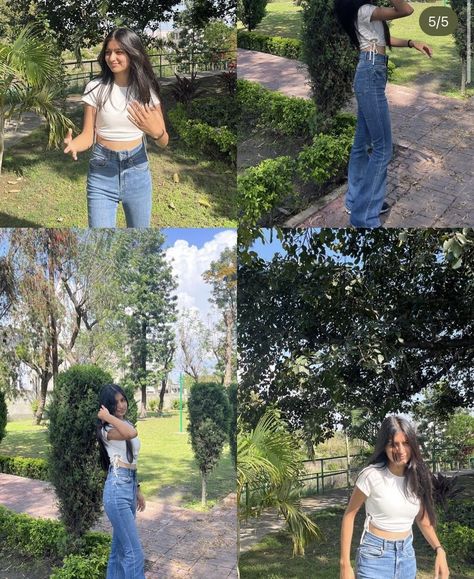 Jeans Top Pic Pose, Jeans Top Poses Aesthetic, Photo Poses In Jeans Top, Poses In Jeans Top, Poses In Jeans, Ig Edit, Top Jean, Top Pic, Instagram Collage