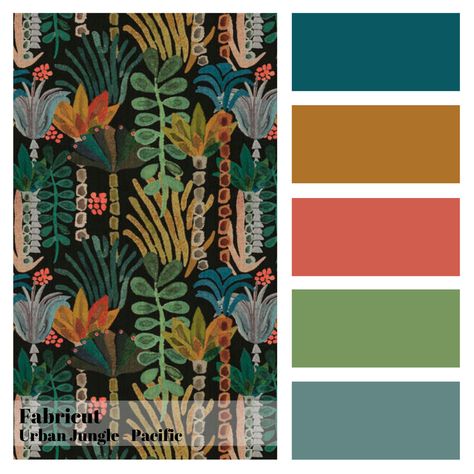 Fabric by Fabricut Urban Jungle Color Palette, Design Colour Palette, Aesthetic Color Palette, Zoo Animal Party, Jungle Aesthetic, Island Bedroom, Jungle Room, Aesthetic Color, Showroom Interior Design