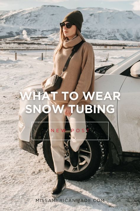 Don't let dreary winter weather get you down! Embrace the fun of snow tubing with the perfect outfit. From cozy sweaters to insulated jackets, we've got the essential pieces for staying warm and fashionable on the slopes. Let's make memories in the snow! #WinterActivities #SnowFun #FashionInspiration Snowtubing Outfit, Tubing Outfit Snow, Snow Mobile Outfit, Snow Outfits For Women Cold Weather, Snow Tubing Outfit For Women, Snow Tubing Outfit, Tubing Outfits, Sledding Outfit, Snow Outfits For Women