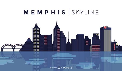 Memphis skyline design Hometown Tattoo, Memphis Tattoo, Memphis Skyline, City Outline, Memphis City, Material Design Background, Mountain Tee, Skyline Painting, Sublimation Images