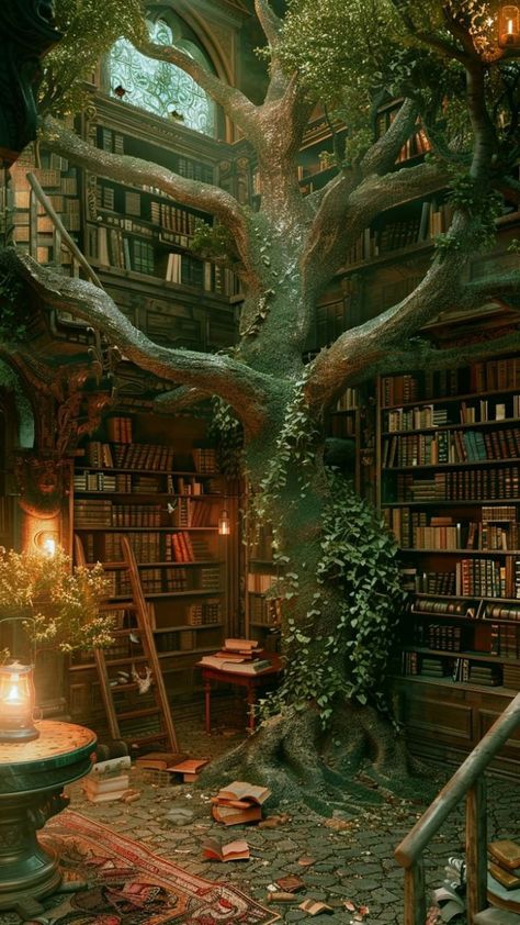 Fantasy Library Wallpaper, Book Asthetics Wallpaper, Bookish Phone Wallpaper, Bookish Wallpaper Aesthetic, Green Lockscreen, Green Academia Aesthetic, Bookish Wallpaper, Enchanted Library, Abandoned Library