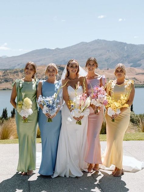 Bridesmaid Dresses Ankle Length, Mermaid Bridesmaid, Mermaid Bridesmaid Dresses, Wedding Bridal Party, Mermaid Style, Bridesmaid Dresses Online, Bateau Neck, Long Bridesmaid Dress, Bateau Neckline