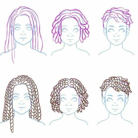 Afro Hairstyles Drawing, Black Hairstyles Drawing Reference, Black Hairstyles Drawing, Hairstyles Drawings, Hairstyles Drawing Reference, Afro Hair Drawing, Draw Braids, Art Hairstyles, How To Draw Braids