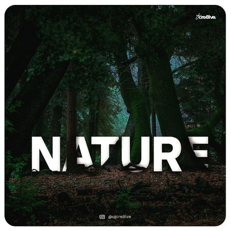 Nature Typography Design, Nature Creative Ads, Forest Branding, Graphic Design Nature, Nature Graphic Design, Nature Typography, Typography Flyer, Nature Graphics, Login Page Design