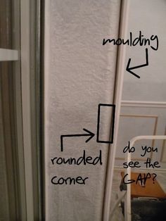 How to add trim to windows with bullnose (rounded) edges!  I want to do this RIGHT NOW!! Molding Around Windows, Drywall Corners, Interior Window Trim, Corner Moulding, Board And Batten Wall, Window Casing, Corner Window, Curved Walls, Corner House