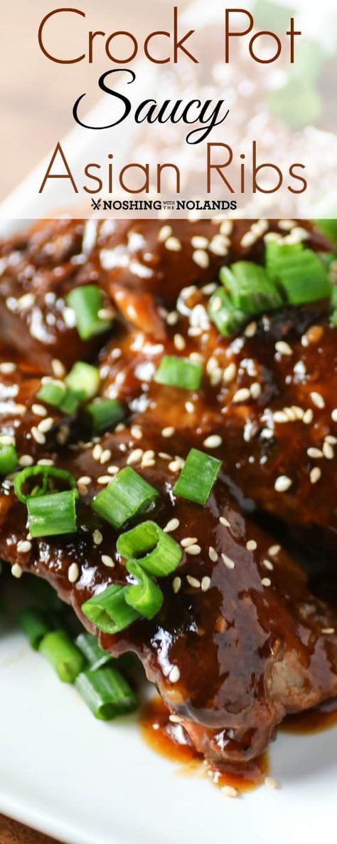 Asian Ribs Recipe, Crockpot Asian, Asian Ribs, Fancy Meals, Boneless Pork Ribs, Crockpot Ribs, Special Meals, Slow Cooker Ribs, Asian Pork