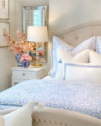 Shop Kirby Leaf 200-Thread Count Cotton … on LTK, the easiest way to shop your favorite influencers. Light Blue Preppy Bedroom, Light Blue Quilt Bedding, Preppy Master Bed, Grand Millennial Style Bedding, Blue And White China Bedroom, Grandmillineal Bedroom, Preppy Bedroom Furniture, Blue Hydrangea Bedroom, Cozy Southern Bedroom