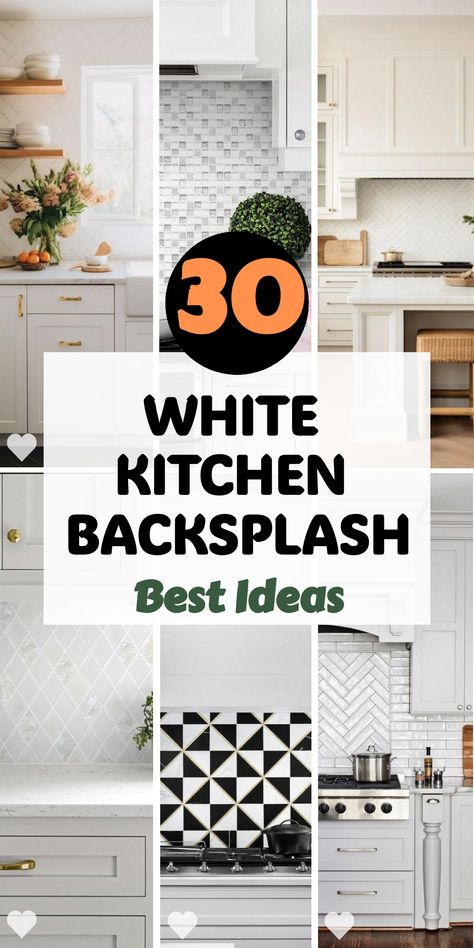 Discover 30 exquisite white kitchen backsplash ideas that bring elegance and style to your home. Perfect for all design aesthetics, from modern to farmhouse, these backsplashes offer a timeless appeal. Explore the beauty of materials like marble, tile, and metal, and see how they transform your kitchen. Pair them with white cabinets for a cohesive look or add contrast with navy and black accents. These ideas will inspire you to create a stunning and functional kitchen space. White Kitchen Backsplash Ideas Modern, White Kitchen Backsplash Ideas, Beautiful White Kitchens, White Kitchen Backsplash, White Subway Tile Backsplash, Kitchen Backsplash Ideas, White Counters, Kitchen Backsplashes, White Backsplash