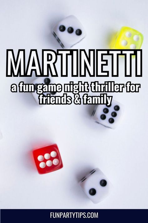 🎉 🏠 Looking for an indoor adventure? Try Martinetti! This easy, fun game uses just dice and loads of laughs. Perfect for small groups seeking big excitement. Game night will never be the same! 🎲😄 Games To Play With Dice, Games For Big Groups, Fun Games For Adults, Adult Game Night, Large Group Games, Minute To Win It, Fun Board Games, Dice Games, Adult Games