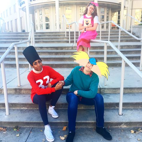 Nickelodeon Hey Arnold Group Halloween Costume 90's Nickelodeon Halloween, Nickelodeon Costume Ideas, Hey Arnold Halloween Costume, Hey Arnold Costume, Nickelodeon Costumes, Rugrats Costume, Hey Arnold, Halloween Express, Black Halloween Dress