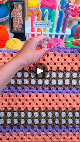 333K views · 3.9K reactions | The crochet granny stripe vintage stitch pattern has been revived thanks to Taylor Swift wearing the VRG GRL mini crochet dress. I'm making a matching blanket to go along with the dress. #reels #crochet #knitting #crochetdress #grannysquare #tutorial #yarnlove #diy #howto #stripes #naztazia | Naztazia | Naztazia · Original audio Crochet Taylor Swift, Taylor Swift Crochet, Granny Stripe, Taylor Swift Dress, Vrg Grl, Dress Patterns Free, Mini Crochet, Granny Squares Pattern, Yarn Diy