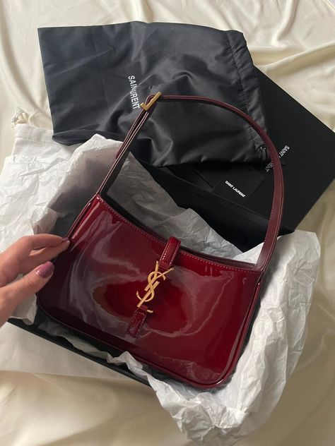 Ysl Burgundy Bag, Cranberry Outfits, Red Girly Aesthetic, Ysl Purse, Purse Aesthetic, My Style Bags, Luxury Bags Collection, Girly Aesthetic, Aesthetic Red