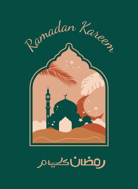 Greeting ramadan kareem in bohemian style Ads Design, Ramadan Mubarak, Ramadan Kareem, Ad Design, Ramadan, Bohemian Style, Vector Free, Royalty Free, Clip Art