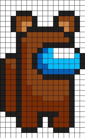 Among Us Crewmate With Bear Ears Perler Bead Pattern Kandi Pattern Among Us Fuse Beads, Pyssla Among Us, Among Us Perler Bead Pattern, Perler Bead Patterns Among Us, Perler Bead Among Us, Among Us Perler Beads, Among Us Pixel Art, Bear Pixel Art, Among Us Crewmate