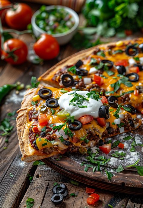 Learn How to Cook Taco Pizza With Pizza Crust Recipe For Free | Recipes You'll Love, Made Easy! Taco Pizza With Pizza Crust, Easy Taco Pizza, Taco Pizza Recipes, Trendy Recipes, Fresh Corn Salad, Prosciutto Pizza, Taco Pizza, Pizza Crust Recipe, Easy Taco