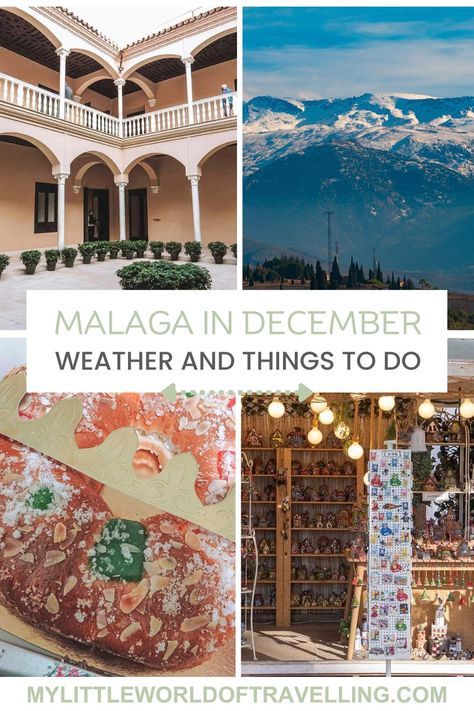 Escape to sunny Malaga this December! Discover festive traditions, enjoy clear skies, and explore the charm of Andalusia. Your winter sun getaway awaits! Spain Winter, December Weather, Malaga City, Malaga Spain, Christmas Guide, Winter Sun, Andalusia, Travel Itinerary, Malaga