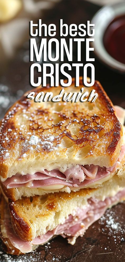 Monte Cristo Sandwich Easy, Monte Cristo Breakfast Sandwich, Monte Carlo Sandwich, Homemade Monte Cristo, Monte Christo Sandwiches Recipe, Baked Monte Cristo Sandwich, Turkey Monte Cristo Sandwich, Montecristo Sandwich Recipe, Easy Monte Cristo Sandwich