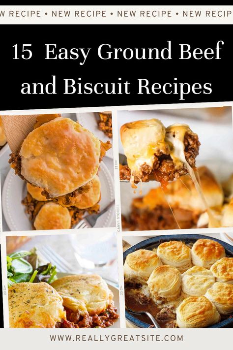 25 Using Ground Beef and Biscuits Recipes for Dinner Easy - Everyone talks about biscuits and gravy but, we prefer a little meat so our go to meals are made with ground beef, biscuits and gravy. Our family loves them and beef, biscuits and gravy meals are cheap, fast and easy to make so the check all of my boxes while money is tight right now. Biscuits Ground Beef Recipes, Quick And Easy Dinner Recipes With Biscuits, Easy Biscuits And Gravy Casserole, Beef Casserole With Biscuits On Top, Ground Beef Canned Biscuits, Stuffed Biscuits Dinner Ground Beef, Ground Beef And Biscuits Recipes, Buiscits And Ground Beef, Meals Using Biscuits