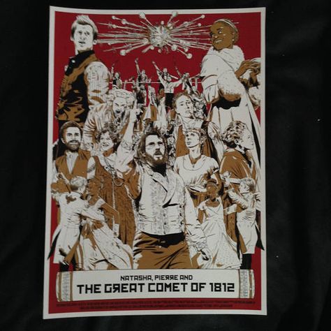 $7... Natasha Pierre and the Great Comet of 1812 A4 Print / Pierre Bezukhov, Anatole Kuragin, Natasha Rostova, Dave Malloy, Great Comet Of 1812, The Great Comet, Old Prince, Rock Opera, Theatre Geek