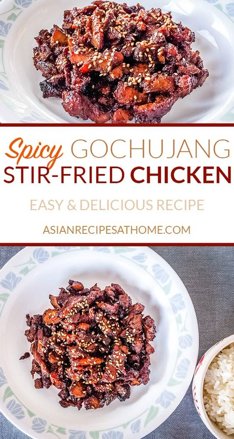 Spicy Asian Chicken Marinade, Gochujang Stir Fry Sauce, Gochujang Chicken Marinade, Gochujang Beef Recipe, Gochujang Chicken Stir Fry, Spicy Chicken Stir Fry Recipes, Gochujang Chicken Breast, Bachan's Japanese Barbecue Sauce Chicken, Gochujang Fish