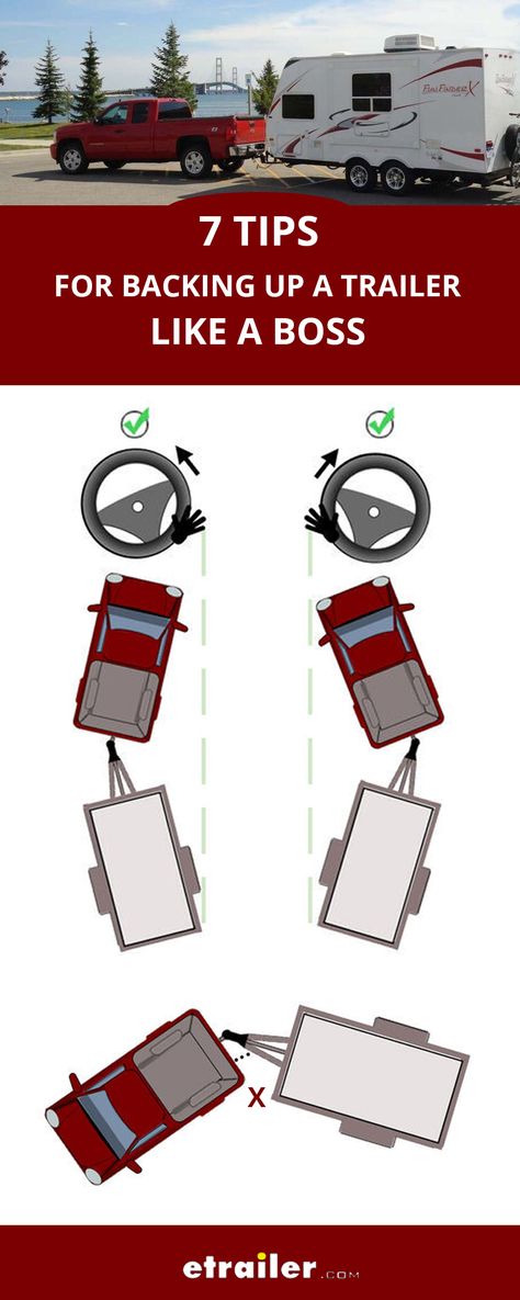 How To Back Up A Trailer, Backing Up A Trailer Tips, Lake Snacks, Horse Trailer Organization, Pop Up Camper Trailer, Landscape Trailers, Trailer Organization, Super Cool Stuff, Camping Trailers