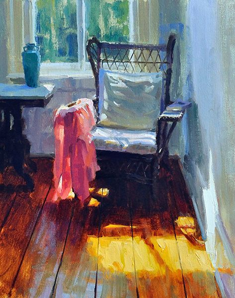 Chair Drawing, Interior Paintings, Painting Competition, Painted Chairs, Window Painting, Online Painting, Outdoor Rooms, A Chair, Tempera