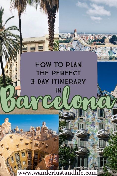 So you want to spend 3 perfect days in Barcelona. Well we have put together a 3 day Barcelona itinerary to help you make the most of your time in the city. We also include some top tips for visiting the city as well as the best places to stay. #barcelona #spain #wanderlustandlife Travel Barcelona, Barcelona Itinerary, Barcelona Travel Guide, Visit Barcelona, Spain Travel Guide, Barcelona Hotels, Travel Things, Travel Spain, Barcelona Travel