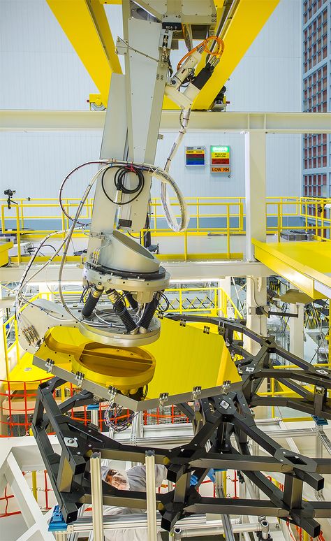 Nasa Equipment, Robotic Arms, Webb Telescope, Sci Fi Building, Nasa Goddard, Telescope Images, Robotic Arm, Nasa Images, James Webb