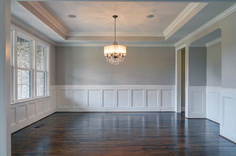 Dining Room, Judges Paneling, Tray Ceiling. Diy Judges Paneling, Tray Ceiling Dining Room Ideas, Judges Paneling Office, Dining Room Paneled Walls, Tray Ceiling Ideas Living Room, Living Room Tray Ceiling, Tray Ceiling Dining Room, Dining Room Tray Ceiling, Wainscoting Ideas Bedroom