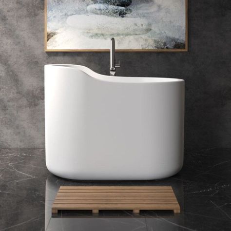 Deep Short Bathtub, Japanese Plunge Bath, Japanese Tubs Soaking, Japanese Soaking Tub Bathroom, Japanese Bathtub Soaking Tubs, Japanese Bath Tub, Japanese Soaking Tub Small Bathroom, Deep Tub Shower Combo, Sitting Tub