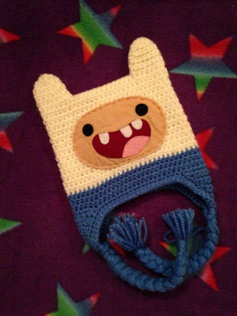 Fin The Human Hat Crochet, Fin The Human Crochet Hat, Fin Hat Adventure Time Crochet, Finn The Human Crochet Hat, Fnaf Crochet Hat, Adventure Time Crochet Pattern Free, Crochet Finn Hat, Finn The Human Hat, Adventure Time Crochet Pattern