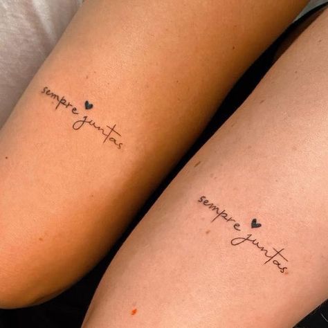 Tattoo Amigas, Brother And Sister Tattoo Ideas, Finger Tattoos For Couples, Sister Tattoo Ideas, Mom Daughter Tattoos, Phrase Tattoos, Bestie Tattoo, Horoscope Tattoos, Matching Sister Tattoos