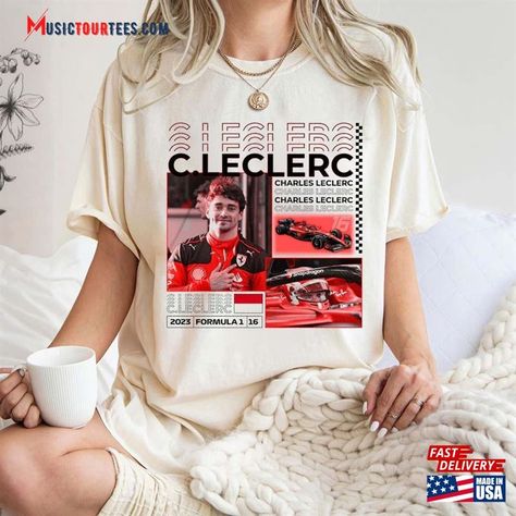 Charles Leclerc Formula One Shirt F1 Driver Tee T-Shirt Classic Check more at https://musictourtees.com/product/charles-leclerc-formula-one-shirt-f1-driver-tee-t-shirt-classic/ F1 Driver, Fashion Shoes Heels, Charles Leclerc, Tee Shirt Designs, F1 Drivers, Tshirt Outfits, Formula One, Halloween Tshirts, Formula 1