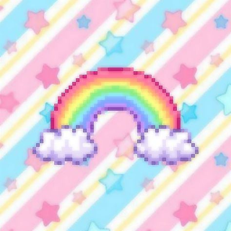 Kidcore Pfp, Pastel Rainbow Aesthetic, Webcore Aesthetic, Pink Wallpaper Hello Kitty, Magical Girl Aesthetic, Nyan Cat, Kawaii Core, Digital Texture, Rainbow Aesthetic