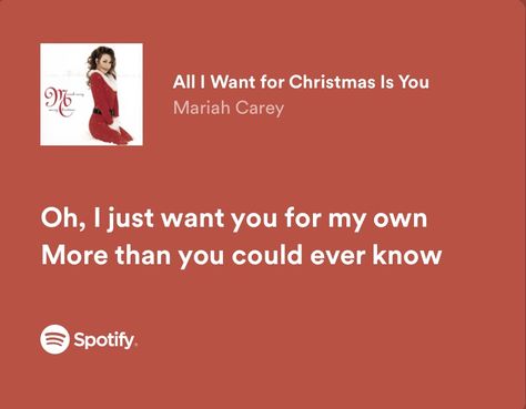 Christmas Core, Christmas Lyrics, Spotify Lyrics, Christmas Songs, Merry Christmas Everyone, Christmas Song, Mariah Carey, All I Want, Wonderful Time