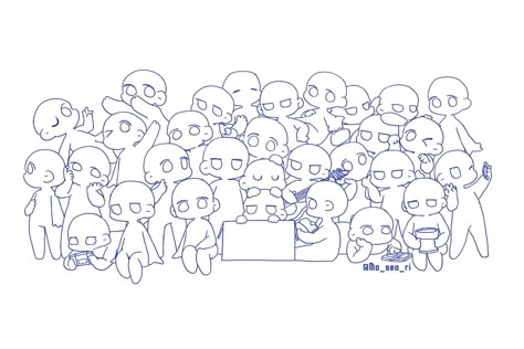 9 People Friend Group, Friend Group Drawing, Group Drawing, Body Base Drawing, Friends Art, Drawings Of Friends, 캐릭터 드로잉, Friend Group, Funny Drawings