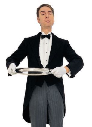 Beat baggage charges by bringing a butler: How it's cheaper to buy an extra seat than taking an extra suitcase Millionaire Outfit, Butler Costume, Butler Outfit, Annie Costume, Children's Theatre, Linkin Park Chester, Staff Uniforms, Mystery Party, Mike Shinoda