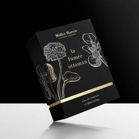 Miller Harris, Tea Packaging Design, Luxury Packaging Design, Perfume Box, Black Packaging, Cosmetic Packaging Design, Perfume Packaging, Eco Packaging, Design Presentation